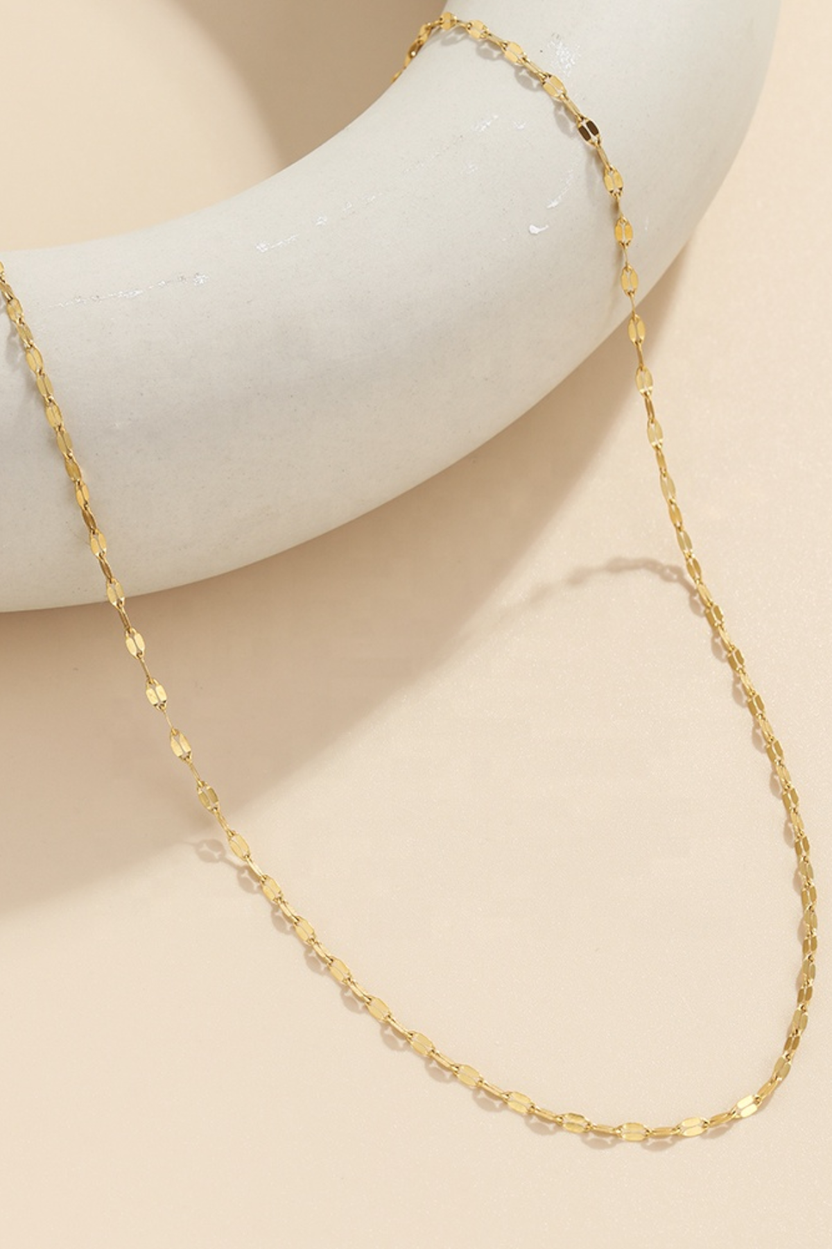 Dudak Zincir Model Kadın Çelik Kolye - Kararmaz & Zarif Tasarım